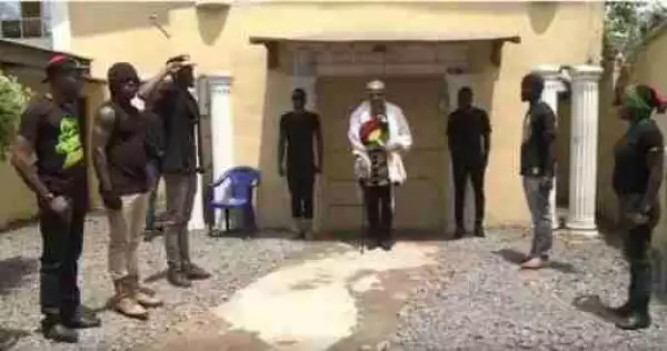 Nnamdi Kanu Poses With His Special Security Guards (Photos)